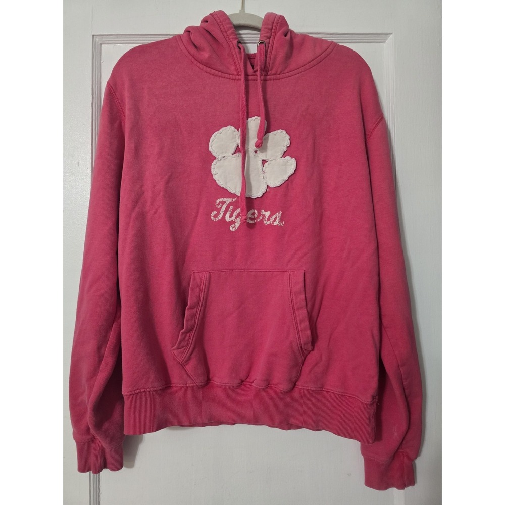 Pressbox Clemson Tiger Pink Hoodie Size Large